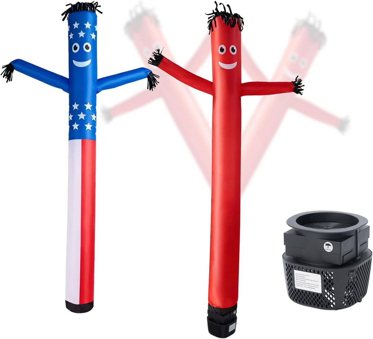 VEVOR Inflatable Tube Man with Blower, 8 ft Tall, Wacky Waving Wind Flying Inflatable Dancing Tube Guy with