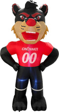 Logo Brands NCAA Cincinnati Bearcats 7ft Inflatable Yard Mascot – Easy Inflation with 12V Blower, LED Lights