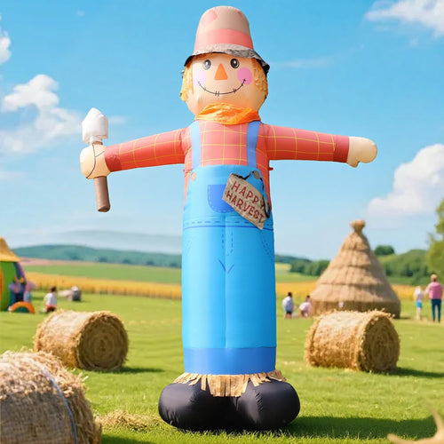 12FT Giant Inflatables Scarecrow Decorations, Fall Harvest Inflatable Yard Decor, Scarecrow Blow Up Yard