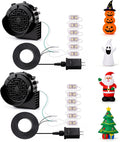 Saillong 4 Pack 1A Air Inflatable Blower with 6 LED Lights / Halloween Christmas Air Inflatable Blower