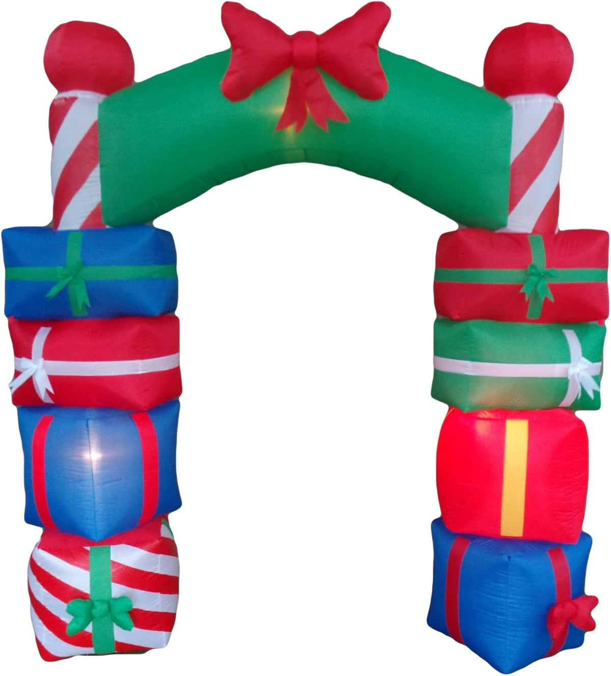 8 FT Tall Lighted Christmas Inflatable Stacked Colorful Gift Boxes Archway / Outdoor/Indoor Yard Decoration,