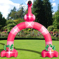 Eyourlife 12FT Giant Summer Flamingo Inflatable Arch Outdoor Decorations / Pink Blow Up Decor with Built-in