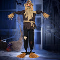 JOYIN Halloween Animatronics Scarecrow Decoration Outdoor, Standing Ghost Prop with Motion Light Sound, Scary