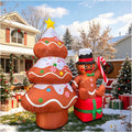 8.2FT Christmas Inflatable Outdoor Decoration,Blow Up Christmas Tree with Cute Playful Gingerbread Man
